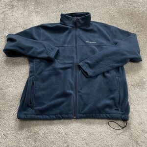 Columbia Steens Mountain 3220 Fleece Jacket Men XXL Navy Blue Full Zip High Neck